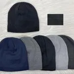 Czapki męskie beanie dzianinowe czarne szare granatowe