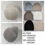 Czapki damskie M-705# 60% wiskoza 40% angora