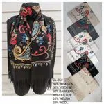 Szaliki damskie CL-85 wzorzyste 50% wiskoza