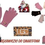 Rękawiczki damskie do smartfona różowe beżowe czarne
