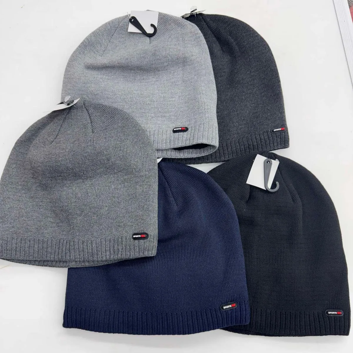 Czapki męskie beanie Tommy Hilfiger szare, granatowe, czarne