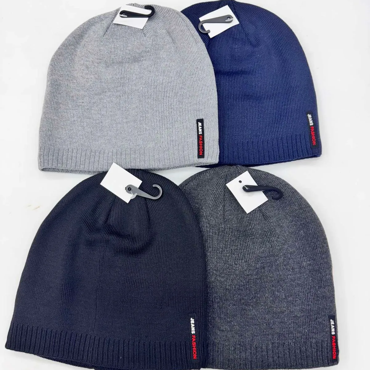 Czapki męskie beanie AKF szare granatowe czarne