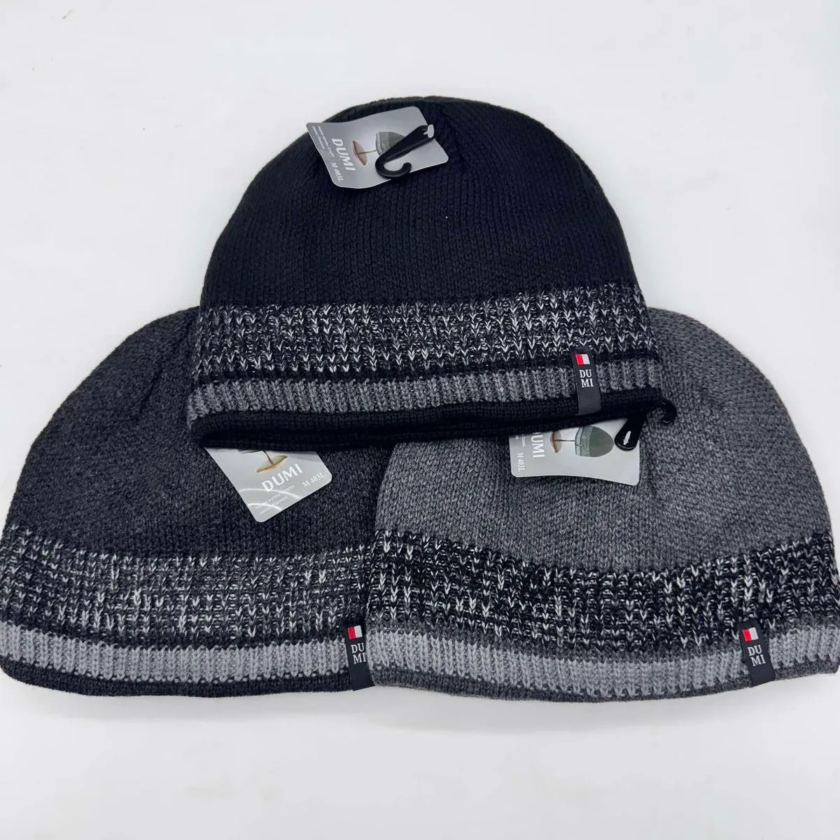 Czapki męskie dzianinowe Tommy Hilfiger 3 szt