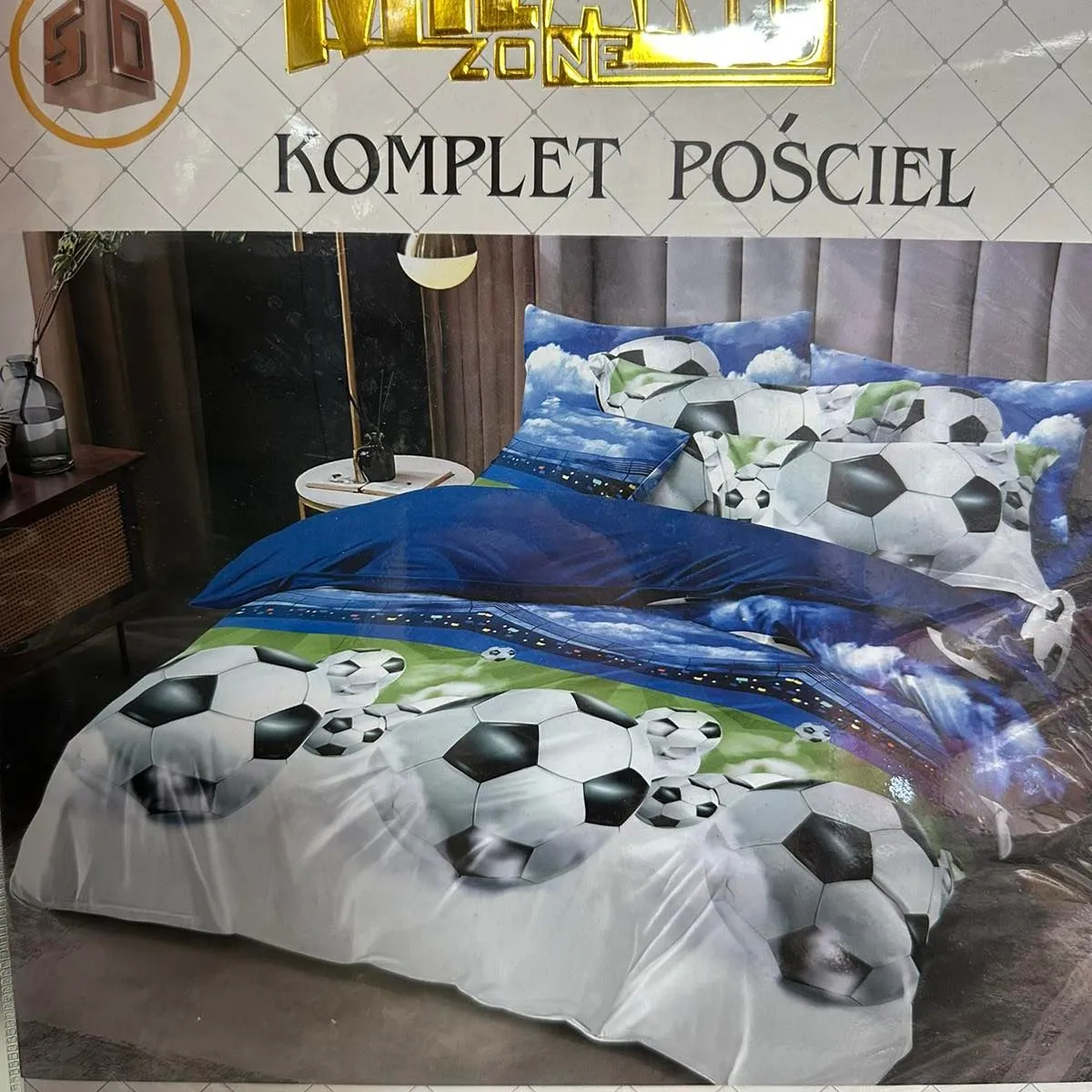 Komplet pościeli Milano 4cz 160/200 piłka nożna