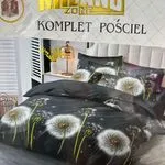 Komplet pościeli Milano 4cz 160/200 dymki czarne