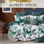 Komplet pościeli Milano 4cz 160/200 motyle turkusowe