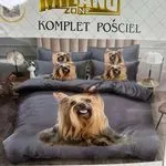 Komplet pościeli Milano 4CZ 160/200 z yorkshire terrierem