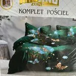 Komplet pościeli Milano 4cz 160/200 zielony motyle