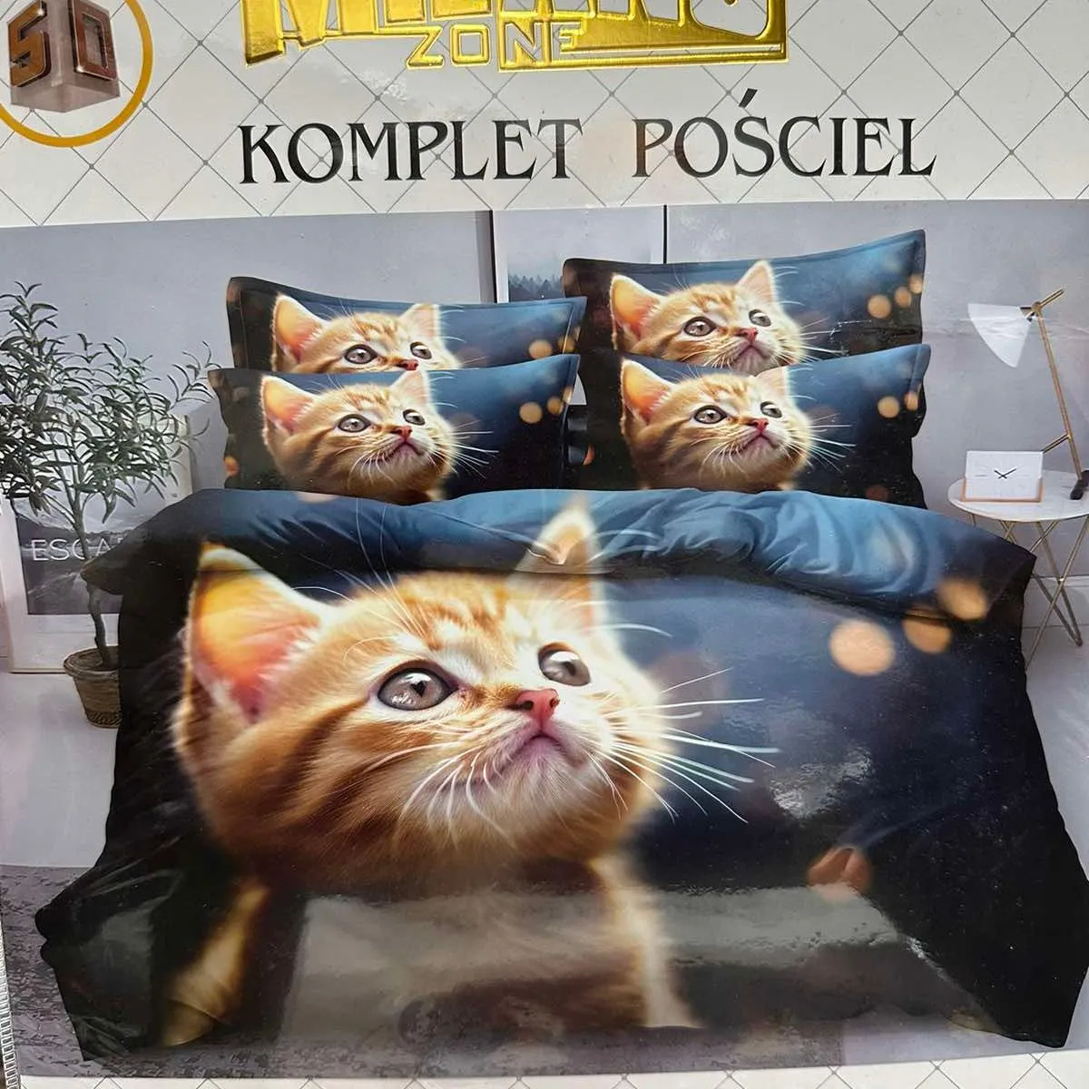 Komplet pościeli Milano 4CZ 160/200 koty