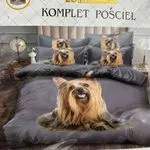 Komplet pościeli Milano z yorkshire terrierem 160/200 4cz