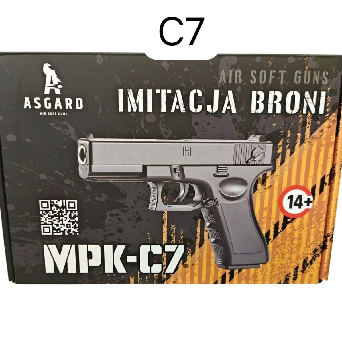 Pistolet metalowy imitacja broni C7 MPK-C7 14+