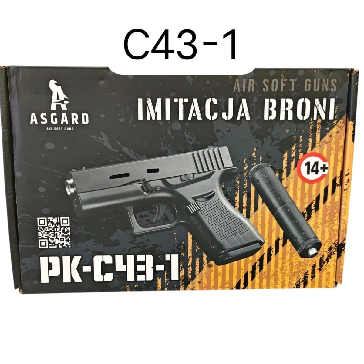 Pistolet metalowy imitacja C43-1 Asgard 14+