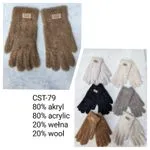 Rękawiczki damskie futrzane UGG 80% akryl 20% wełna