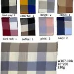 Szaliki damskie w kratę wzorzyste W107-10A 230g