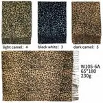Szaliki damskie wzór panterka 65x180 cm 230g W105-6A