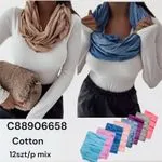 Komin Damski Cotton Mix 12 szt/pak mix kolorów