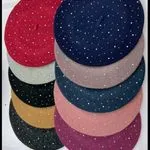 Czapki damskie beanie z cekinami, 12 szt