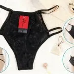 Majtki damskie koronkowe czarne M-L-XL Y-35#