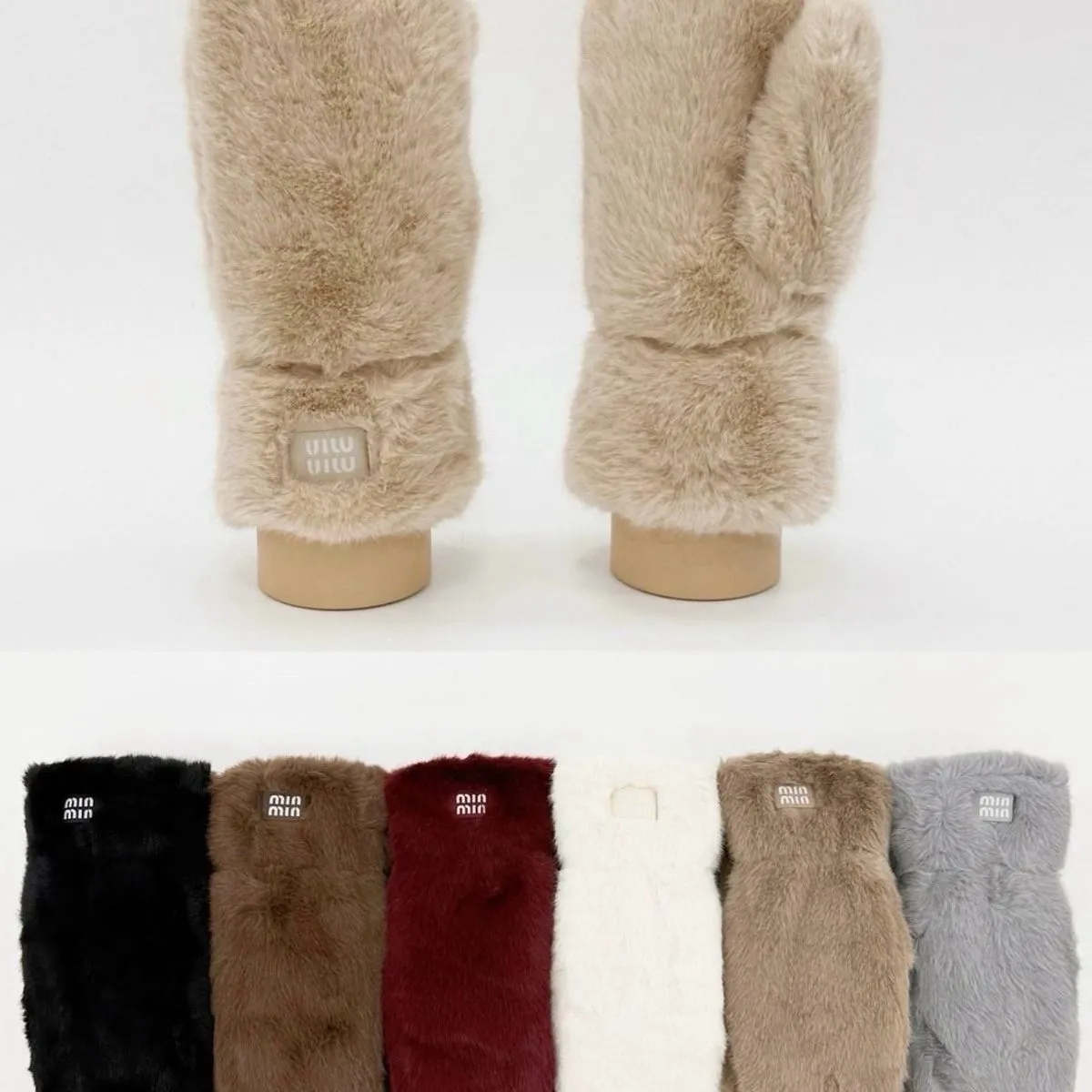 Rękawiczki damskie futrzane C18