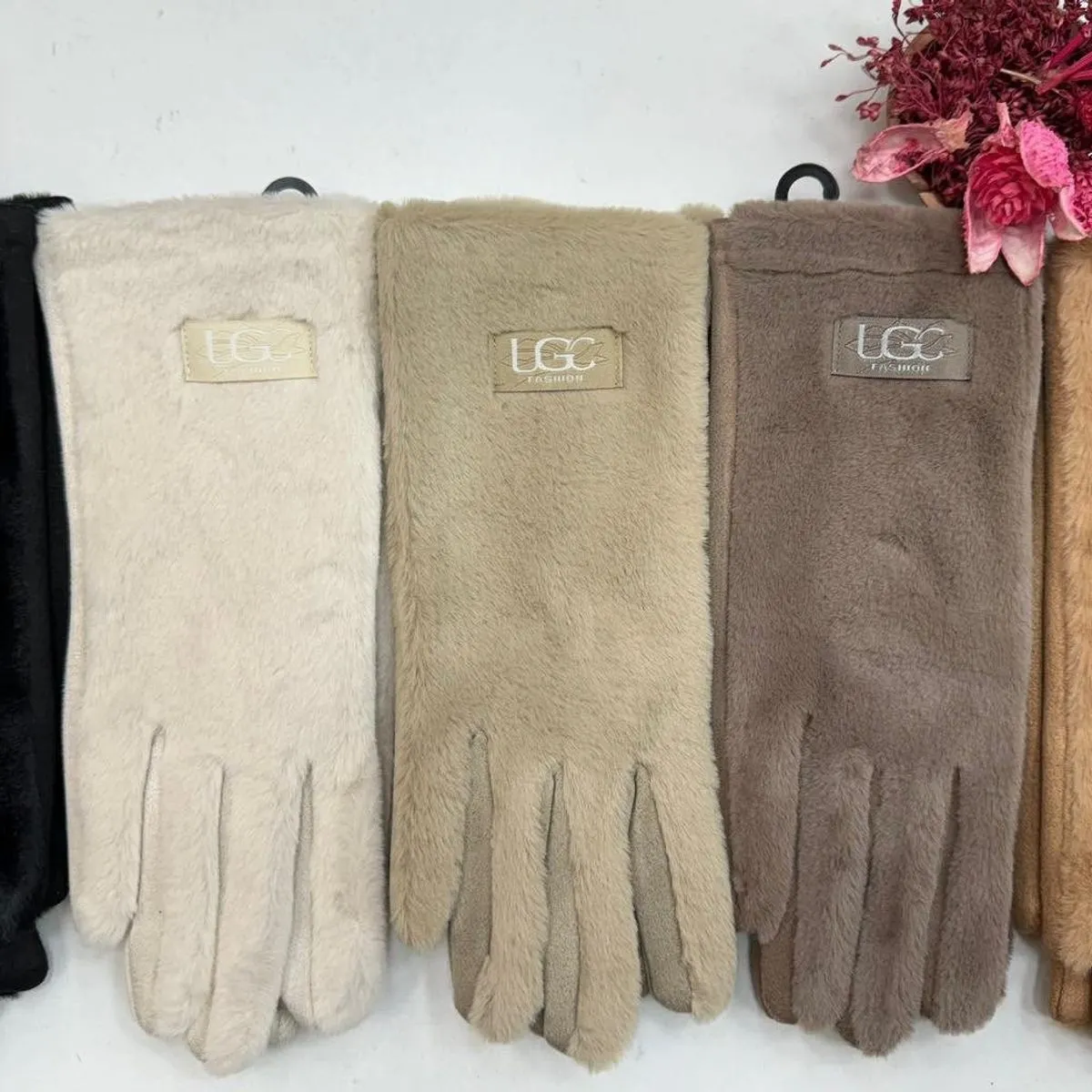 Rękawiczki damskie futrzane LG C18, 5 kolorów