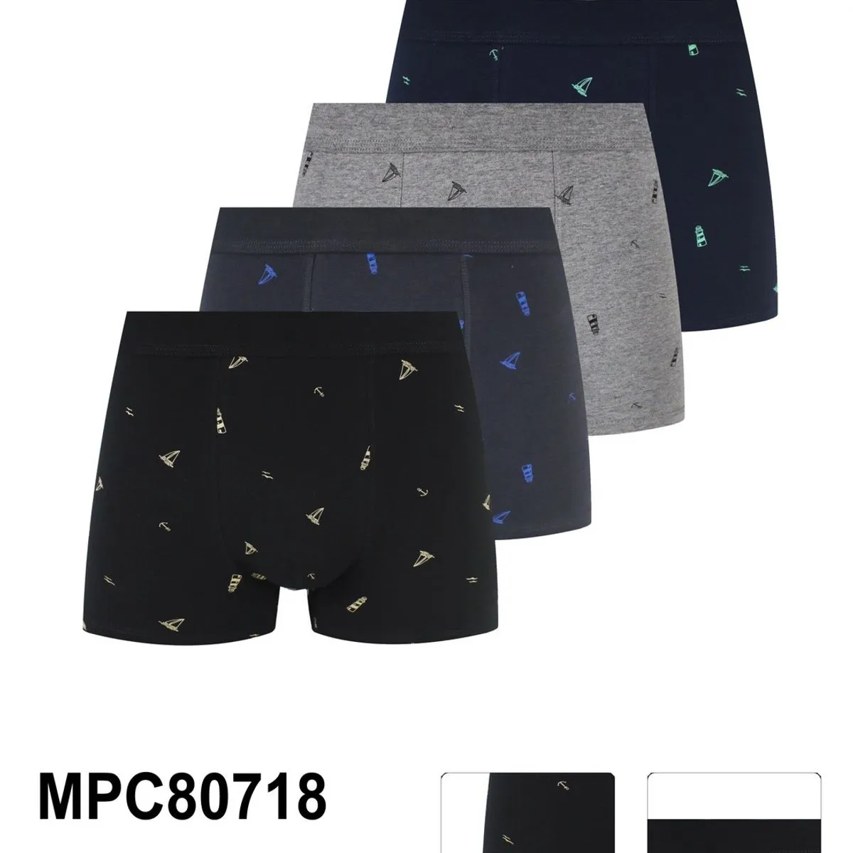 Bokserki męskie PESASAIL 4 szt. bawełna 95% S-XXL