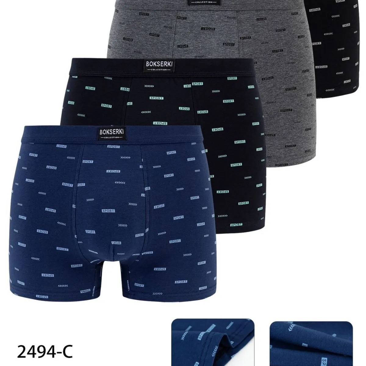 Bokserki męskie Bokser 95% bawełna 5% elastan L-XXL