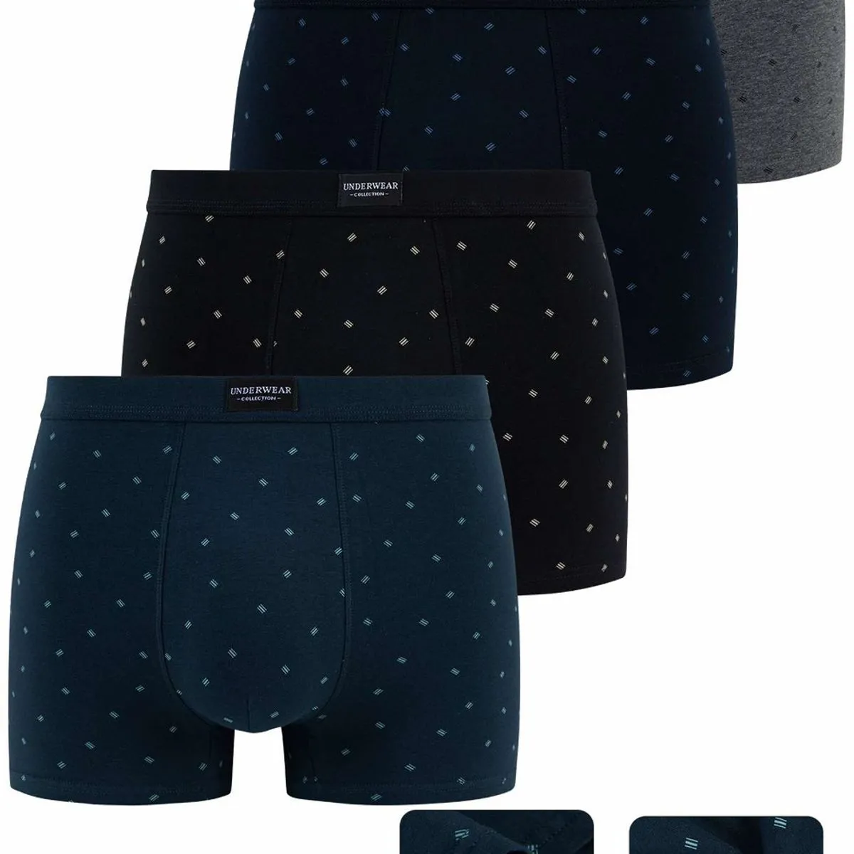 Bokserki męskie TOM.NY 4 szt. L XL 95% bawełna 25108-C