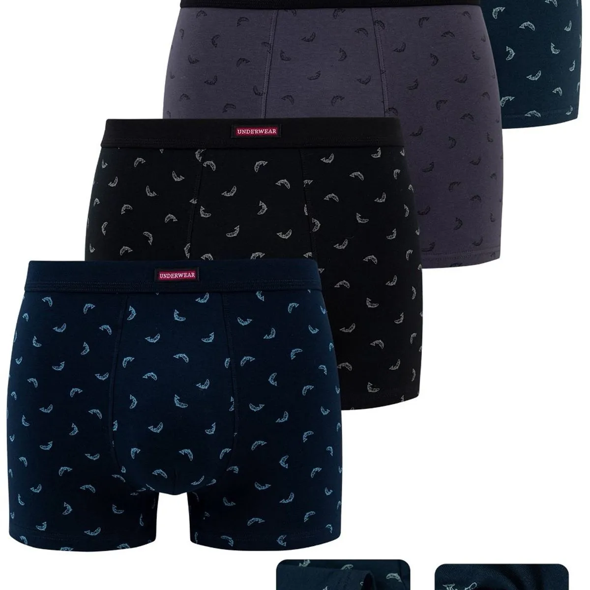 Bokserki męskie TOMMY 4 szt. 95% bawełna L-XXL