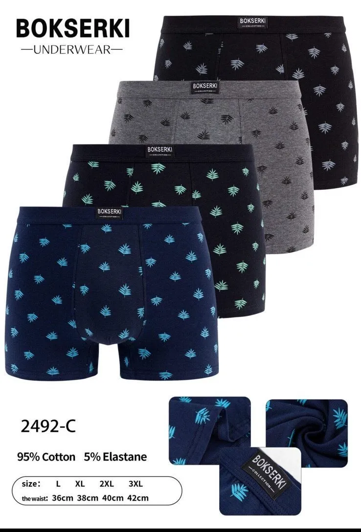 Bokserki męskie Bokserki 4 szt. 95% bawełna L XL XXL