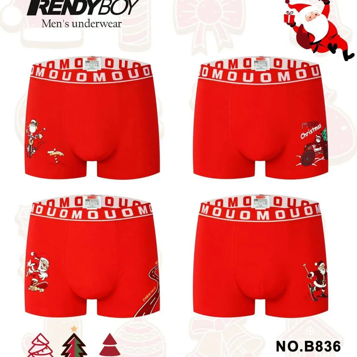 Bokserki męskie TrendyBoy NO BB836 rozmiary M-XXL świąteczne
