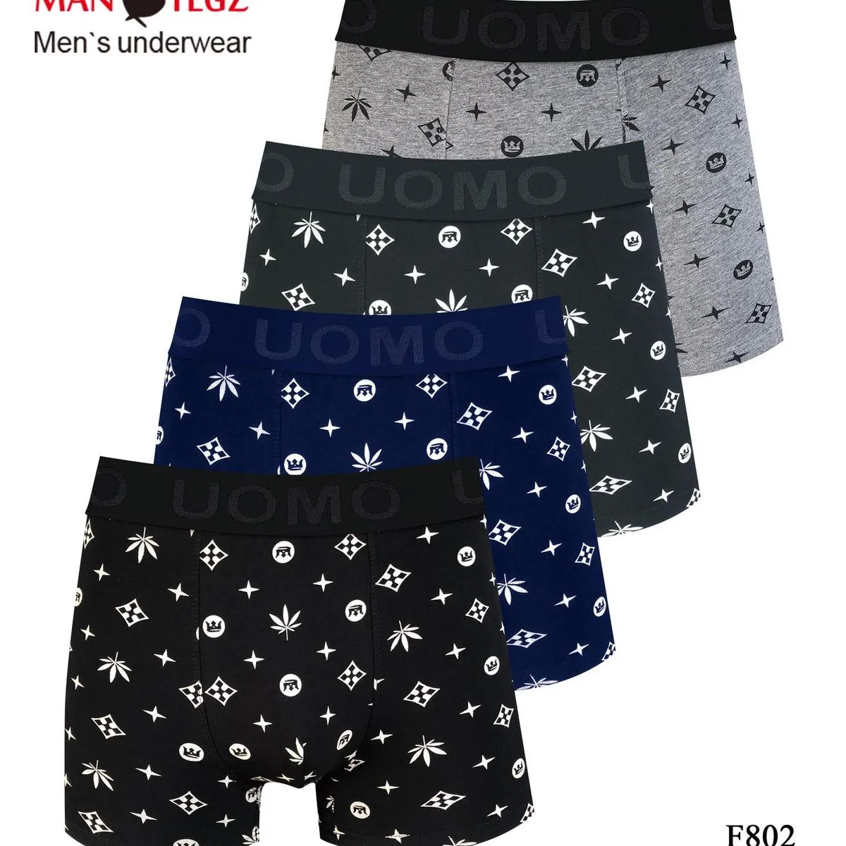 Bokserki męskie UOMOMO F902 M-L-XL-XXL-XXL 4 szt.