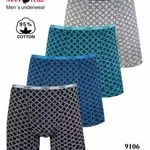 Bokserki męskie 4 szt. bawełna 95% wzór kratka M-XL-XXL