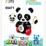 Zabawki Wind-up Pandas 7TOYS kolorowe 12 szt