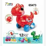 Zabawki Dino - dinozaury na kółkach 12 szt mix kolorów