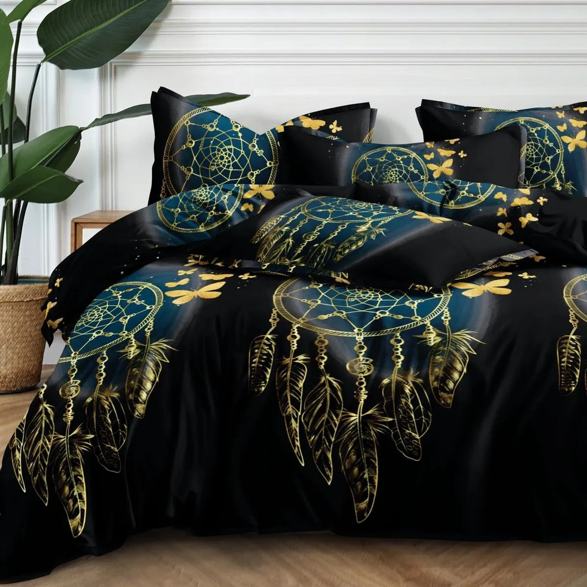 Komplet Pościel Fashion Home Satyna Bawełna 200x220cm 3cz Dreamcatcher