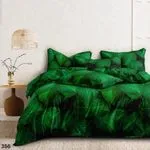 Komplet Pościel Fashion Home Satyna Bawełna 160x200cm Zielony 3cz