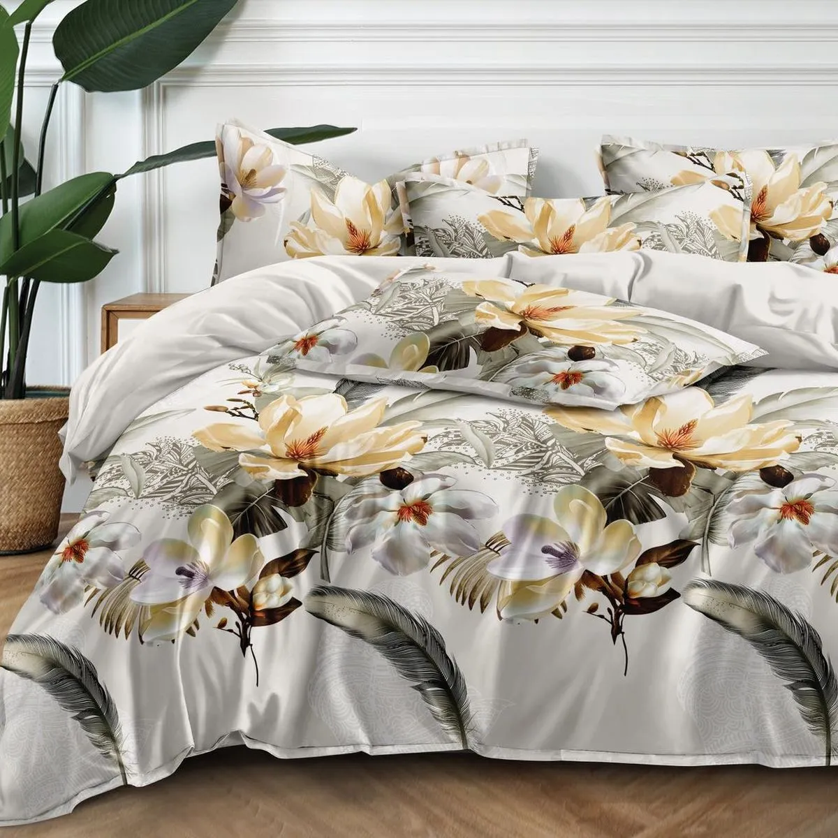 Komplet Pościel Fashion Home Satyna Bawełna 160x200cm 3cz A105