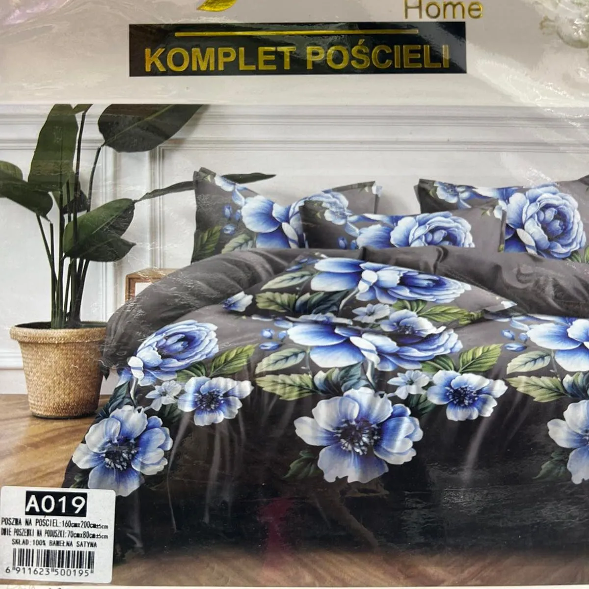 Komplet Pościeli Fashion Home Satyna Bawełna 160x200cm 3cz