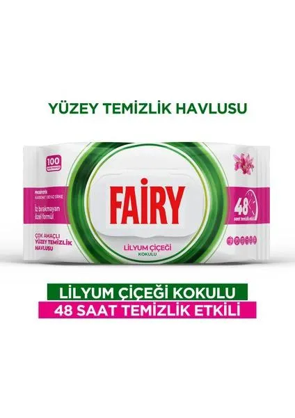 Chusteczki Fairy 100 szt. zapach lilii i kokosa