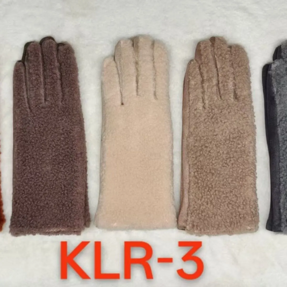 Rękawiczki damskie futrzane KLR-3 6 kolorów
