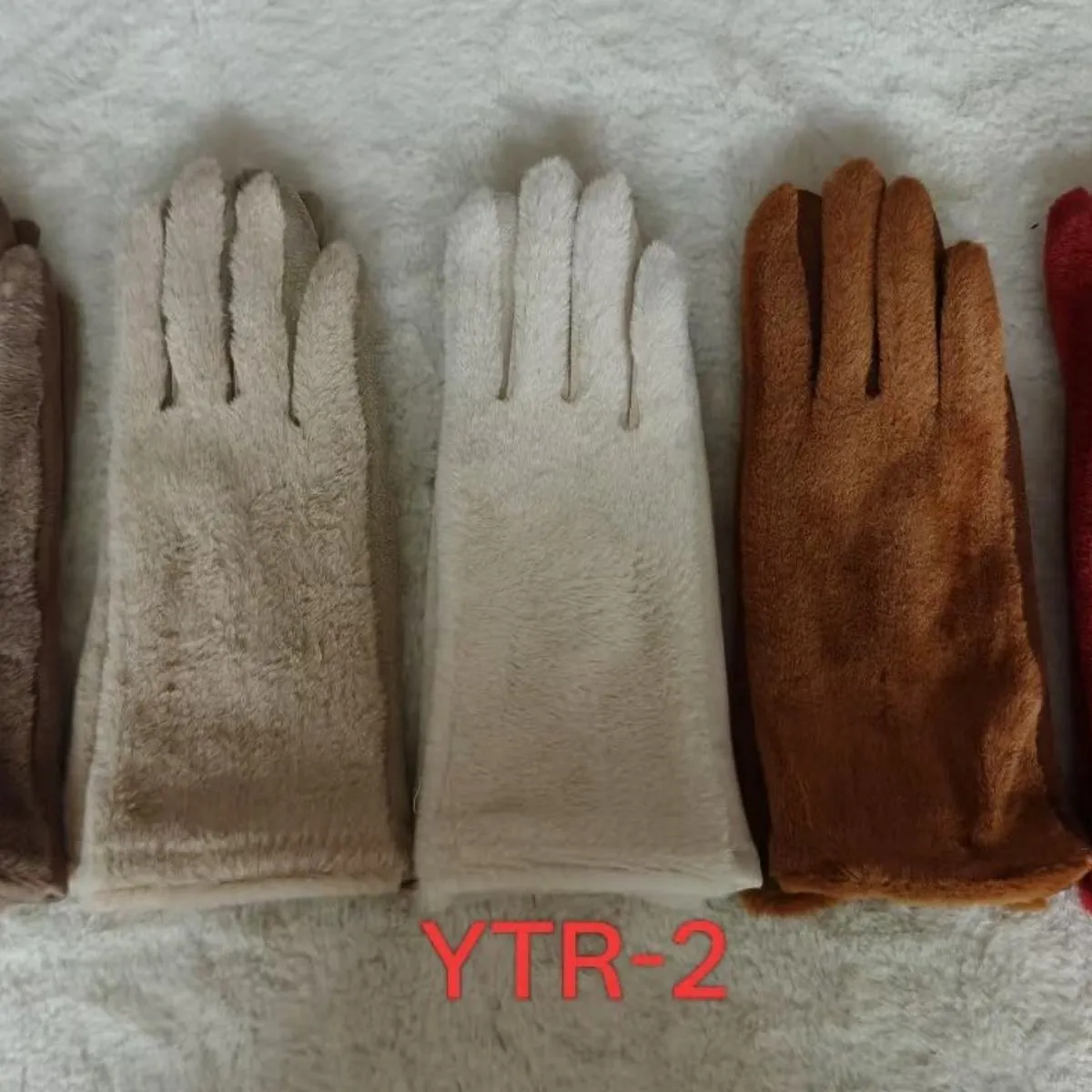 Rękawiczki damskie futerkowe YTR-2, 6 kolorów