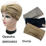 Opaski damskie Mini z juty beżowe, szare, czarne 12 szt/op