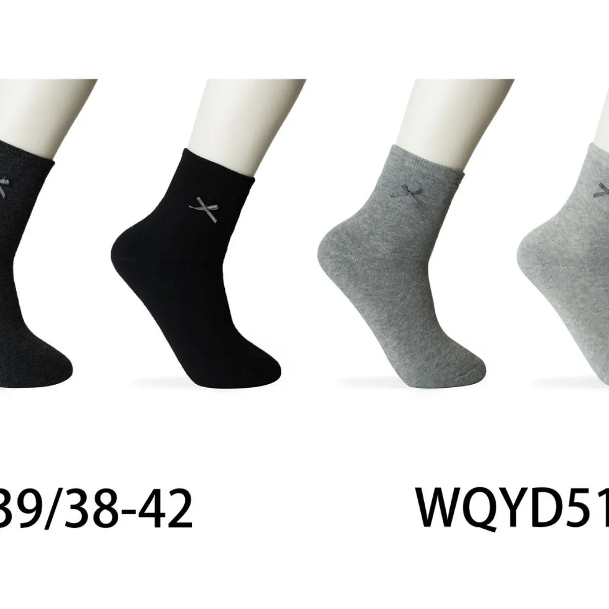 Skarpetki damskie czarne i szare roz. 35-39/38-42