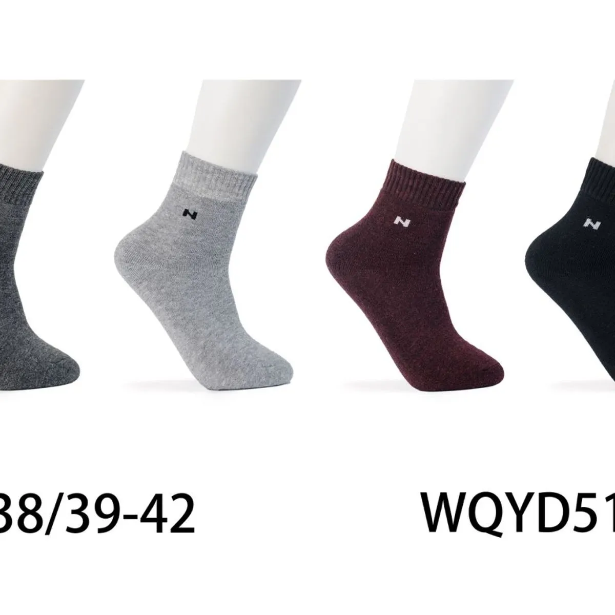 Skarpetki damskie 35-38/39-42 szare, jasnoszare, bordowe, czarne