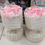 Zestaw Prezent Kwiaty LED Różowe Artificial Flowers