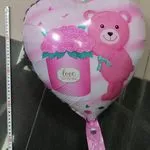 Balon foliowy walentynkowy serce z misiem
