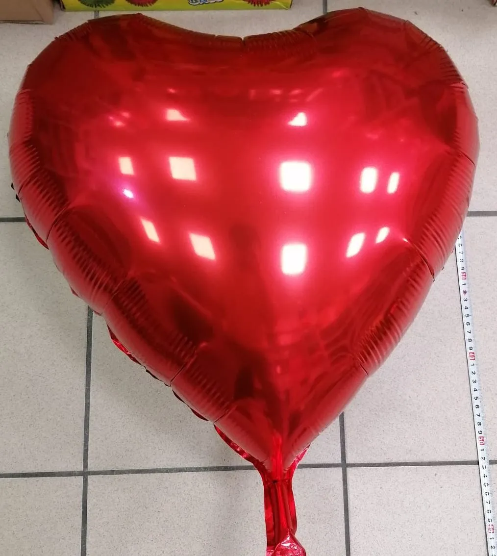 Balon foliowy w kształcie serca czerwony Walentynki