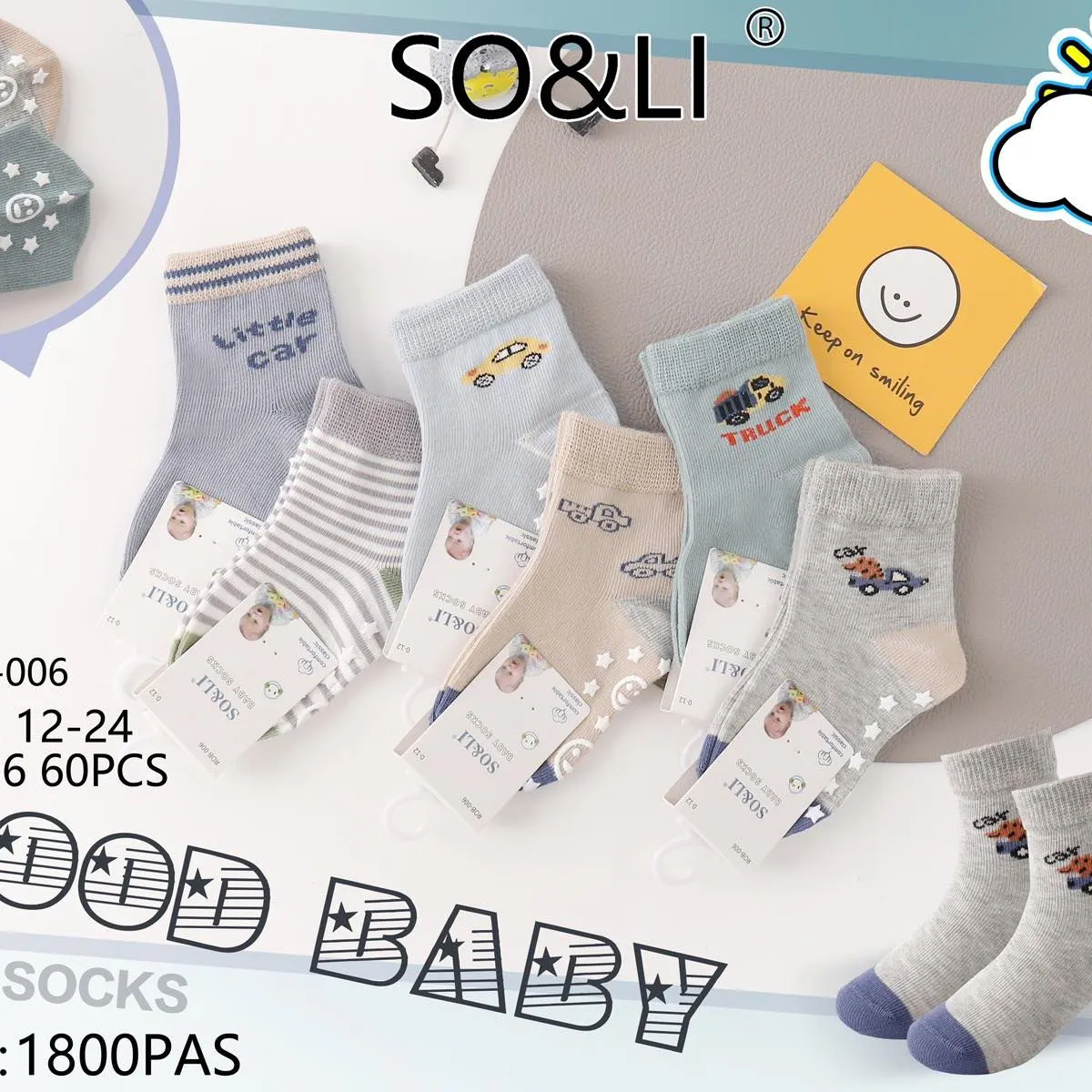 Skarpetki dla niemowląt SO&LI GOOD BABY mix kolorów