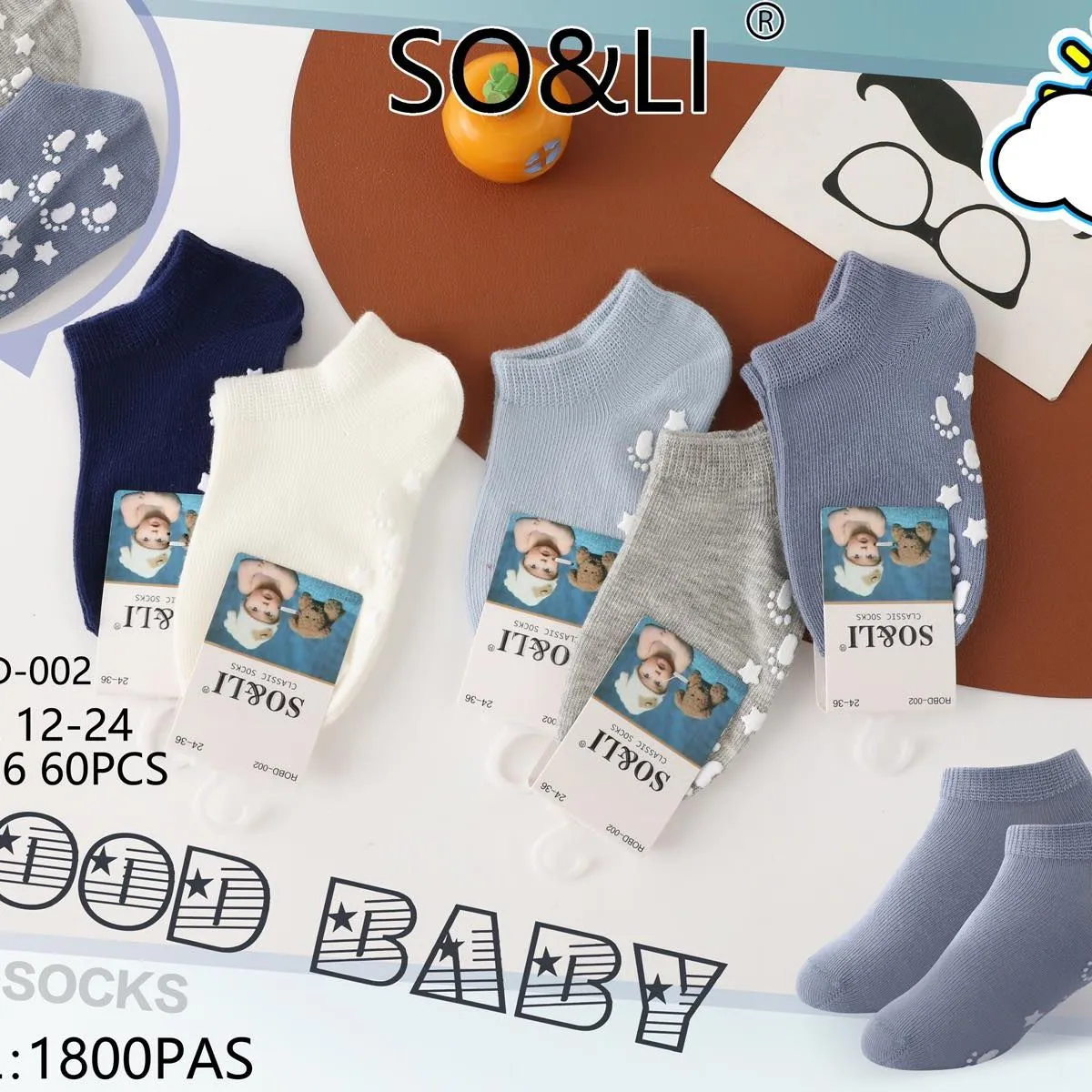 Skarpetki dla niemowląt Soso&Li GOOD BABY różne kolory