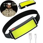 Lampka czołowa LED z panelem COB żółtym, USB